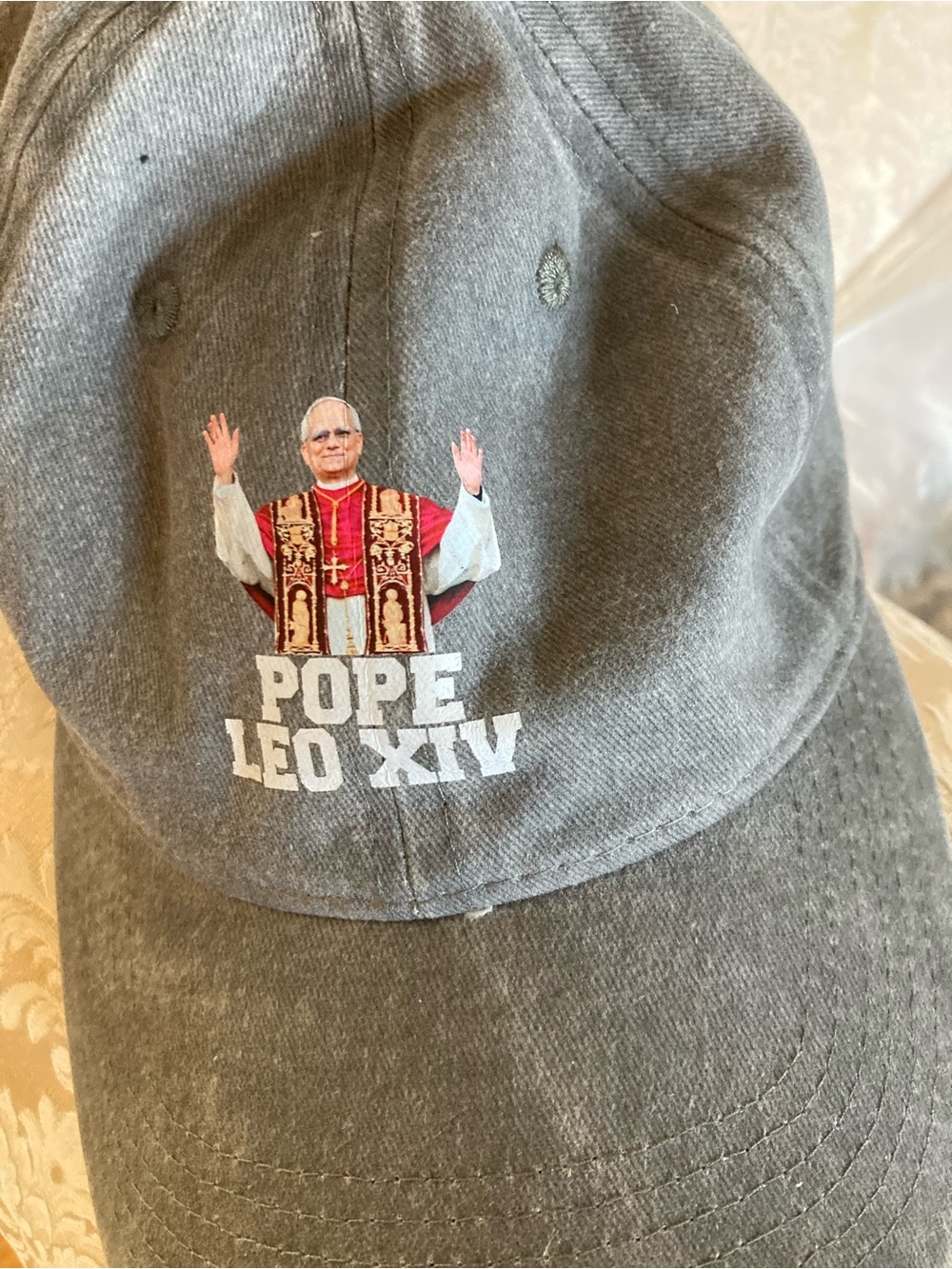 New Pope Leo gray adjustable cap - Picture 2 of 3